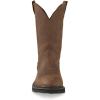 Guide Gear Men’s Western Work 2.0 Pull-On Work Boots; Leather Uppers, Rubber Sole(Distressed Brown)