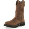 Guide Gear Men’s Western Work 2.0 Waterproof Work Boots; Cowboy Rodeo Work Boots Leather Waterproof Footwear(Distressed Brown)