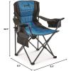 Guide Gear Oversized Camp Chair, Comfy, Portable, Outdoor, Folding, 500-lb. Capacity Blue/Black(Blue/Black)