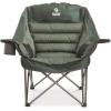 Guide Gear Oversized Extra Large Padded Camping Chair, Portable, Folding, Large Camp Lounge Beach Chairs for Outdoor, Adults, Men and Women, Heavy-Duty 400 Pound Capacity, with Cup Holder Red Plaid(Green)