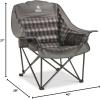 Guide Gear Oversized Extra Large Padded Camping Chair, Portable, Folding, Large Camp Lounge Beach Chairs for Outdoor, Adults, Men and Women, Heavy-Duty 400 Pound Capacity, with Cup Holder Red Plaid(Gray Plaid)