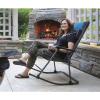 Guide Gear Oversized Rocking Camp Chair, Portable, Outdoor, Folding, 500 Pound Capacity Blue/Black(Blue/Black)