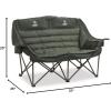 Guide Gear Oversized XL Padded Camping Sofa, Portable, Folding, Large Camp Lounge Couch for Outdoor, Adults, Men and Women, Heavy-Duty 600-lb. Capacity, with Cup Holder Green(Green)