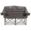 Guide Gear Oversized XL Padded Camping Sofa, Portable, Folding, Large Camp Lounge Couch for Outdoor, Adults, Men and Women, Heavy-Duty 600-lb. Capacity, with Cup Holder Green(Gray Plaid)