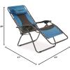 Guide Gear Oversized Zero Gravity Camping Chair, Recliner, Outdoor, Portable, Folding, 500-lb. Capacity Blue/Black(Blue/Black)