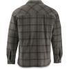 Guide Gear Plaid Sherpa Lined Fleece CPO Long Sleeve Shirt Jacket; for Work, Hunting or Casual Wear for Men(Carbon Plaid)