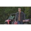 Guide Gear Plaid Sherpa Lined Fleece CPO Long Sleeve Shirt Jacket; for Work, Hunting or Casual Wear for Men(Carbon Plaid)