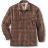 Guide Gear Plaid Sherpa Lined Fleece CPO Long Sleeve Shirt Jacket; for Work, Hunting or Casual Wear for Men(Russet Plaid)