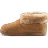 Guide Gear Women’s Suede Wool Roll Bootie Slippers, Warm Cozy Furry Indoor Outdoor Ladies House Shoe(Cinnamon)