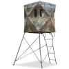 Guide Gear 6 Foot Tripod Hunting Tower Blind, 2-Man Stand Elevated, Hunting Gear Equipment Accessories, 4 by 4(Realtree APX)