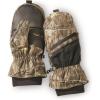 Guide Gear Brushed Tricot Insulated Pop-Top Mittens; Winter Hunting Camo Gloves(Mossy Oak Roots)