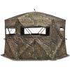 Guide Gear Educator Large Hunting Ground Blind, See-Through, 360 View, 3-4 Person Tent, Turkey, Duck, Deer Hunting Gear Equipment Accessories(Mossy Oak Country Roots)