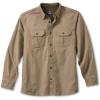 Guide Gear Men’s Casual Button Down Shirt, Long Sleeve, Work, Camping, Sportsman’s Flex Canvas(Khaki)