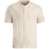 Guide Gear Men’s Henley Short Sleeve Tee Shirt; for Casual Outdoor Activities(Eggshell)