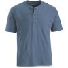 Guide Gear Men’s Henley Short Sleeve Tee Shirt; for Casual Outdoor Activities(Ocean Blue)