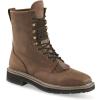 Guide Gear Men’s Western Work 2.0 Lace-up Work Boots; Leather Uppers, Rubber Sole Shoes(Distressed Brown)