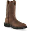 Guide Gear Men’s Western Work 2.0 Pull-On Work Boots; Leather Uppers, Rubber Sole(Distressed Brown)