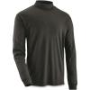 Guide Gear Mock Turtleneck Long-Sleeve Tee; Shirt for Working, Hunting or Casual Wear for Men(Black)