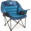 Guide Gear Oversized Extra Large Padded Camping Chair, Portable, Folding, Large Camp Lounge Beach Chairs for Outdoor, Adults, Men and Women, Heavy-Duty 400 Pound Capacity, with Cup Holder Red Plaid(Blue)