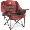 Guide Gear Oversized Extra Large Padded Camping Chair, Portable, Folding, Large Camp Lounge Beach Chairs for Outdoor, Adults, Men and Women, Heavy-Duty 400 Pound Capacity, with Cup Holder Red Plaid(Red Plaid)