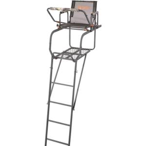 Guide Gear 15.5′ Climbing Ladder Tree Stand for Hunting with Mesh Seat, Hunting Gear, Equipment, and Accessories(Realtree APX)