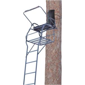 Guide Gear 18’ Jumbo Ladder Tree Stand for Hunting with Seat and Shooting Rest, Deer Hunting Accessories(Camo)