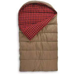 Guide Gear Canvas Hunter 0-Degree Double Sleeping Bag for Adults and Kids 2-Person Warm Winter Cold Weather Lightweight Portable for Camping, Backpacking, Hiking, Outdoors