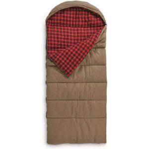 Guide Gear Canvas Hunter Sleeping Bag 0-Degree Fleece Lined Hooded for Adults Warm Winter Cold Weather Lightweight Portable for Camping, Backpacking, Hiking, Outdoors