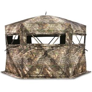 Guide Gear Educator Large Hunting Ground Blind, See-Through, 360 View, 3-4 Person Tent, Turkey, Duck, Deer Hunting Gear Equipment Accessories(Realtree APX)