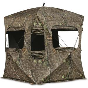 Guide Gear Field General 4-Star Hunting Ground Blind, 1 Man Person Tent, Turkey, Duck, Deer Hunting Gear Equipment Accessories(Mossy Oak Country Roots)