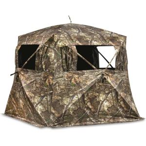 Guide Gear Flare 270 Pop-Up Hunting Camo Ground Blind for Deer, Duck, Bow, and Turkey Hunting Gear, Equipment, and Accessories(Realtree APX)