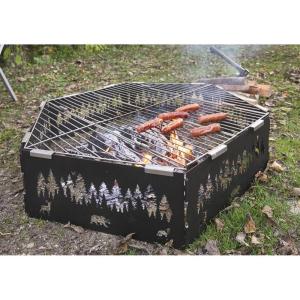 Guide Gear Folding Portable Stainless Steel Grill Grate, Camping Cooking Gear, Campfire Equipment, 36″