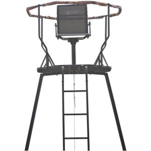 Guide Gear Heavy-Duty 20′ Hunting Tripod Stand Climbing Elevated Swivel Hunt Seat Gear Equipment Accessories