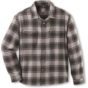 Guide Gear Heavyweight Flannel Shirt Jacket; for Working, Hunting or Casual Wear for Men(Coal Plaid)