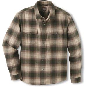 Guide Gear Heavyweight Flannel Shirt Jacket; for Working, Hunting or Casual Wear for Men(Hunter Green Plaid)