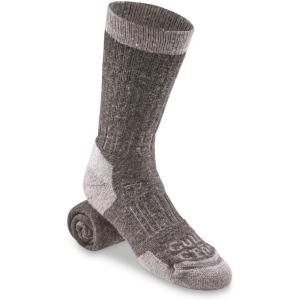 Guide Gear Lifetime Heavyweight Performance Crew Socks for Men and Women, Outdoor, Hiking, Running, Walking, Trekking, Sports(Gray)