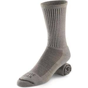 Guide Gear Lightweight Performance Crew Socks for Men and Women, Outdoor, Hiking, Running, Walking, Trekking, Sports, 3 Pairs(Gray)