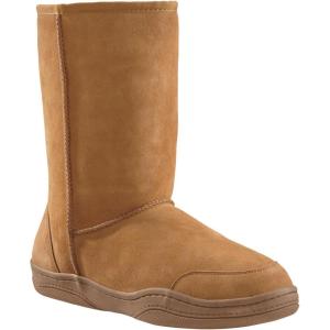 Guide Gear Men’s 10” Suede Slipper Boots, Fuzzy Indoor Comfort Booties(Cinnamon)