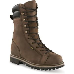 Guide Gear Men’s 2.0 Lace-To-Toe 10” Waterproof Hunting Boots; 1,000-Gram Insulation(Brown)