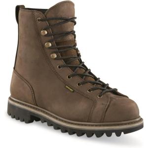 Guide Gear Men’s 2.0 Lace-To-Toe 8” Waterproof Hunting Boots; 400-Gram Insulation(Brown)