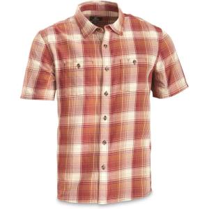 Guide Gear Men’s Plaid Short Sleeve Button Up Shirt; for Casual Outdoor Activities(Earth Red)