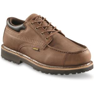 Guide Gear Men’s Rugged Timber Waterproof Oxford Shoes; Moisture Wicking Insoles, Casual Footwear(Canteen Brown)