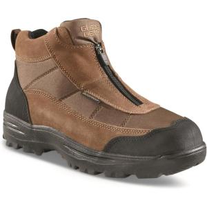 Guide Gear Men’s Silvercliff II Mid Zip Hiking Boots Waterproof Outdoor Shoes(Brown)