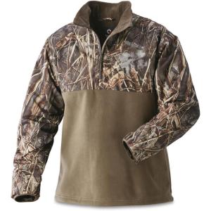 Guide Gear Men’s Waterproof Waterfowl Pullover; Fall Season Hunting Jacket(Realtree Max-7)
