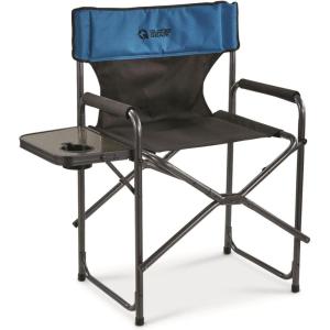 Guide Gear Oversized Tall Director’s Camp Chair, Portable, Folding, 500-lb. Capacity Blue/Black(Blue/Black)