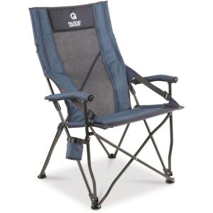 Guide Gear Portable Hardarm Chair, with Carry Bag, for Camping Outdoors, Sporting Events, Beach, Travel(Blue)