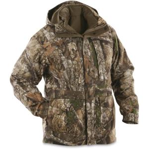 Guide Gear Steadfast 4-in-1 Hunting Jacket Parka, Waterproof Insulated Cold-Weather Thinsulate Coat(Realtree Apx)