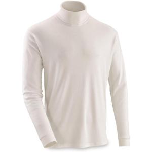 Guide Gear Turtleneck Long-Sleeve Tee; Shirt for Working, Hunting or Casual Wear for Men(White)