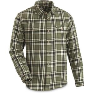Guide Gear Two Harbors Flannel(Dusty Olive Plaid)