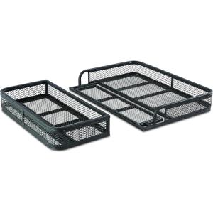 Guide Gear Universal ATV Front and Rear Cargo Basket Set, Luggage Carrier Racks, Heavy-Duty Steel Mesh, 2 Piece